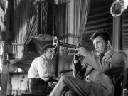 Hoagy Carmichael with Kirk Douglas, who learned to play the trumpet for his rol…