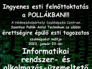 Januárban induló, ingyenes, esti tagozatos képzés a Pollákban!…