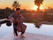 Couldn´t resist but play in front of this insane sunset in La Jolla, California…