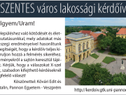 SZENTES város lakossági kérdőív…