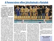 A Ferencváros ellen játszhatnak a fiatalok…