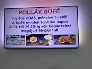 Holnap nyit a büfé a Pollákban!…