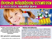 ÓVODAI BEÍRATÁSOK SZENTESEN a 2023/2024. nevelési évre…