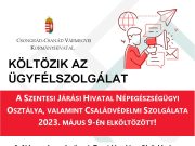 Elköltözött az ügyfélszolgálat. Részletek a plakátokon….