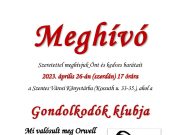 Mai és holnapi programunk…