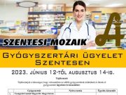 Gyógyszertári ügyelet 2023. június 12- augusztus 14-ig…