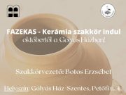 Örömmel adjuk hírül, hogy a Gólyás Házban októbertől kezdődik a fazekas-kerámia…