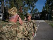 A Műszaki Ezred augusztusi ezredsorakozóján dr. Kállai Ernő alezredes, alakulatu…