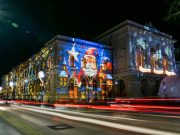 Fényfestés a Kossuth téren…