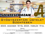 Gyógyszertári ügyelet és készenlét december 18-tól február 19-ig…