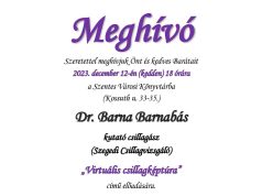 Programjaink karácsonyig….