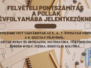 A Pollákba jelentkező diákok felvételi pontszámát az érettségi tárgyak (magyar, …