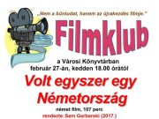 Ma filmklub lesz….