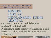 Kedves Nyolcadikosok! Hív és vár a PLLÁK!…