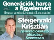 Steigervald Krisztián generációkutató előadása Szentesen a Tóth József Színház é…