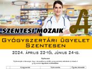 Gyógyszertári ügyelet és készenlét április 22-től június 24-ig….