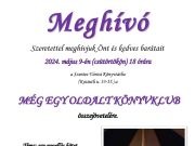 Ma lesz a MÉG EGY OLDALT KÖNYVKLUB következő foglalkozása…