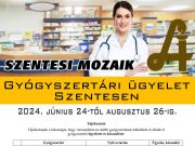 Gyógyszertári ügyelet és készenlét június 24-től augusztus 26-ig!…