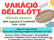 Ismét Vakáció Délelőtt az IH Ifi Pontban!…