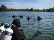 A héten búváraink az Ócsa melletti bányatóban dekompressziós merülési gyakorlat …