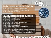 Osztályfőnöktől vehetik át a tankönyveket 2024. szeptember 2-án:…