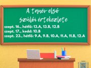 A 2024/2025-ös tanév első szülői értekezlete a Pollákban…