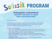 A bölcsődében október 7-9-ig a „Sulizsák” program keretében ruhagyűjtést szervez…