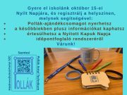 Különleges regisztrációs lehetőség a Pollák október 15-ei Nyílt Napján!…