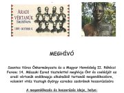 Meghívó az aradi vértanúk emléknapjára és koszorúzásra Szentesen…