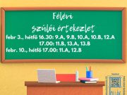 Félévi szülői értekezlet a Pollákban…