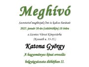 Ma Katona György előadását hallgathatják meg az érdeklődők….