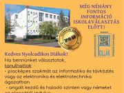 Iskolaválasztás előtt álló diákok és szüleik figyelmébe ajánljuk a végleges dönt…