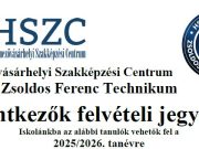 A 2025/2026. tanévre jelentkezők felvételi jegyzéke az alábbi hivatkozáson keres…