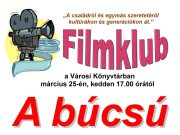 Ma filmklub lesz….