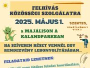 Felhívás közösségi szolgálatra. Részletek a plakáton….