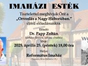 Háborús orvostörténeti előadás a Református Imaházban…