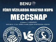 17 órától folytatódnak a Benu Magyar Kupa ‘A’ csoportjának küzdelmei. A mai mér…