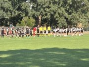 A játékvezető kezdő sípszavára elkezdődött a Megye 1-es labdarúgó mérkőzés Szent…