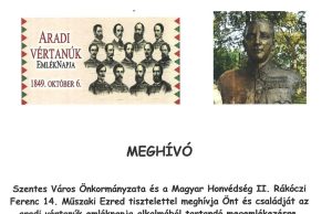 Az Aradi Vértanúk Emléknapja Szentesen…