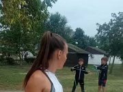 Edzés után nyújtás Vida Peggivel…