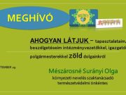 Előadás „zöld dolgainkról” hétfőn a Dózsa Házban….