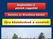 Szeptember 5-től ismét közlekednek a vonatok Szentes és Orosháza között, miután …