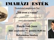 Vasúttörténeti előadásra invitálják az érdeklődőket a Református Imaházba….
