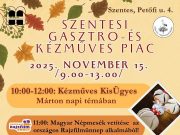 Minden családot szeretettel várunk a Szentesi Gasztro és Kézműves Piacra novembe…