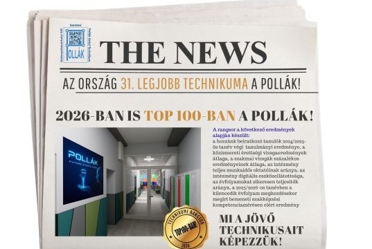 Büszkén tesszük közzé a legfrissebb örömhírt: a Pollák az ország 31. legjobb tec…