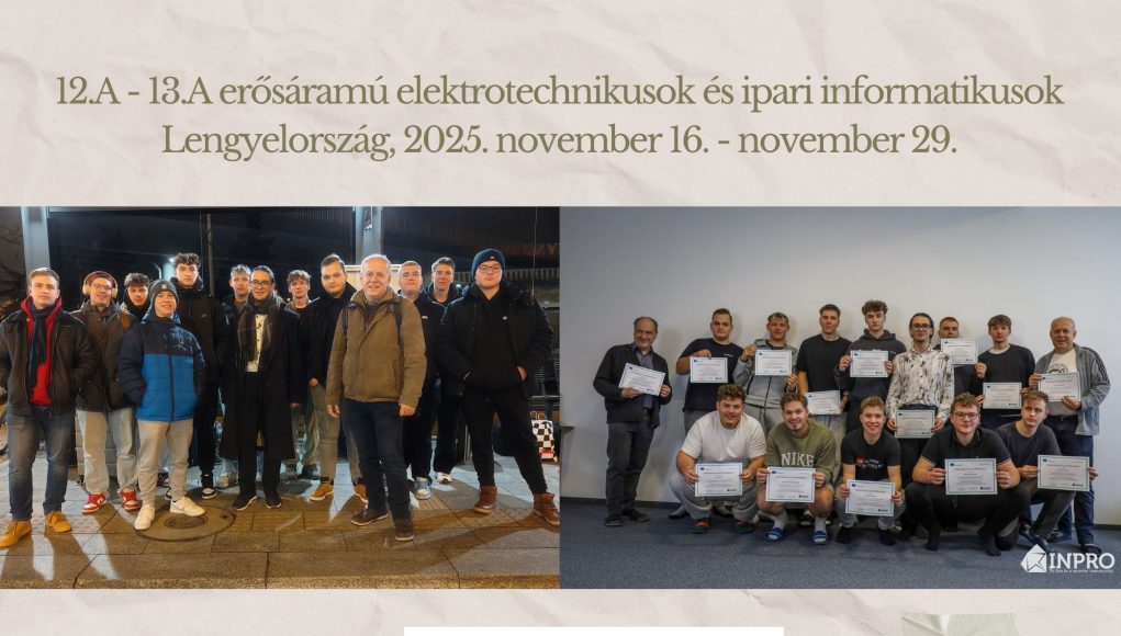 Éppen egy hete értek haza diákjaink nagyszerű lengyelországi szakmai útjukról!…