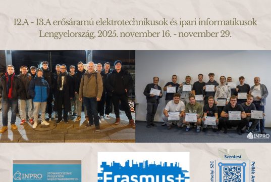 Éppen egy hete értek haza diákjaink nagyszerű lengyelországi szakmai útjukról!…