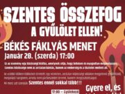 „Szentes összefog a gyűlölet ellen” címmel békés fáklyás menet lesz január 28-án…