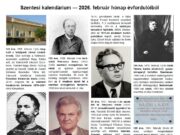 Jeles februári évfordulók, Tímár Ferenc összeállításában. A kalendáriumot megtal…