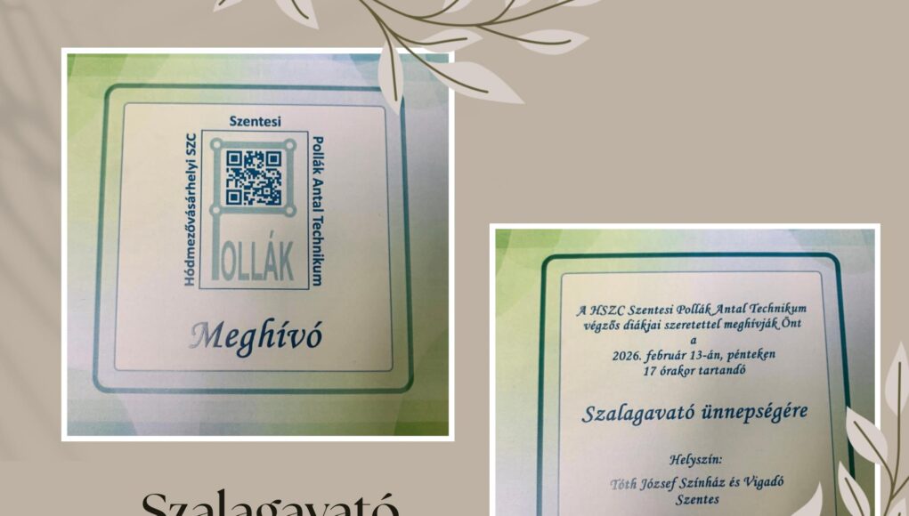 Végzőseink szalagavató ünnepsége 2026. február 13-án, pénteken 17 órakor kezdődi…